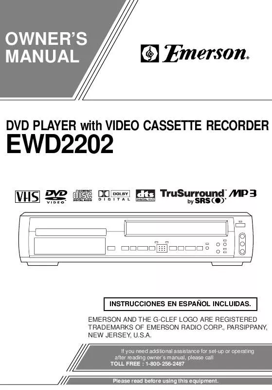 Mode d'emploi EMERSON EWD2202