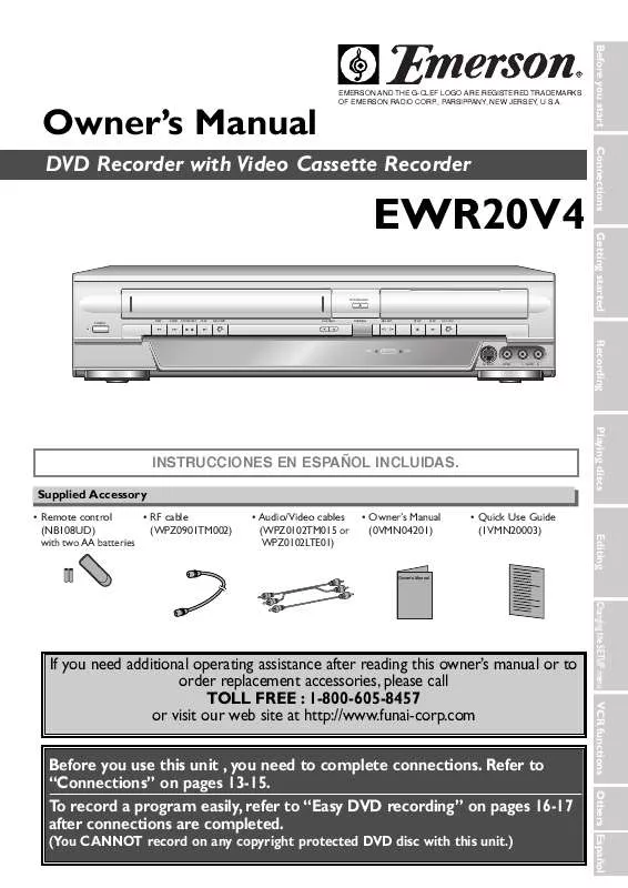 Mode d'emploi EMERSON EWR20V4