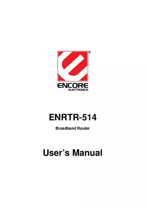 Mode d'emploi ENCORE ENRTR-514