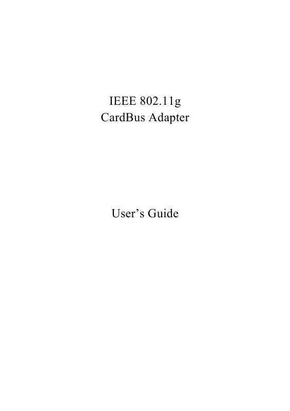 Mode d'emploi ENCORE IEEE 802.11G CARDBUS ADAPTER