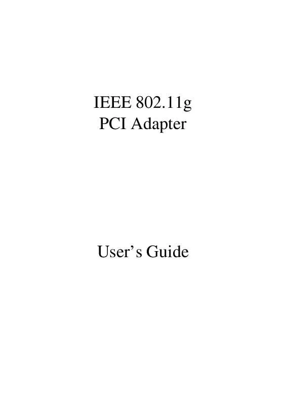 Mode d'emploi ENCORE IEEE 802.11G PCI ADAPTER