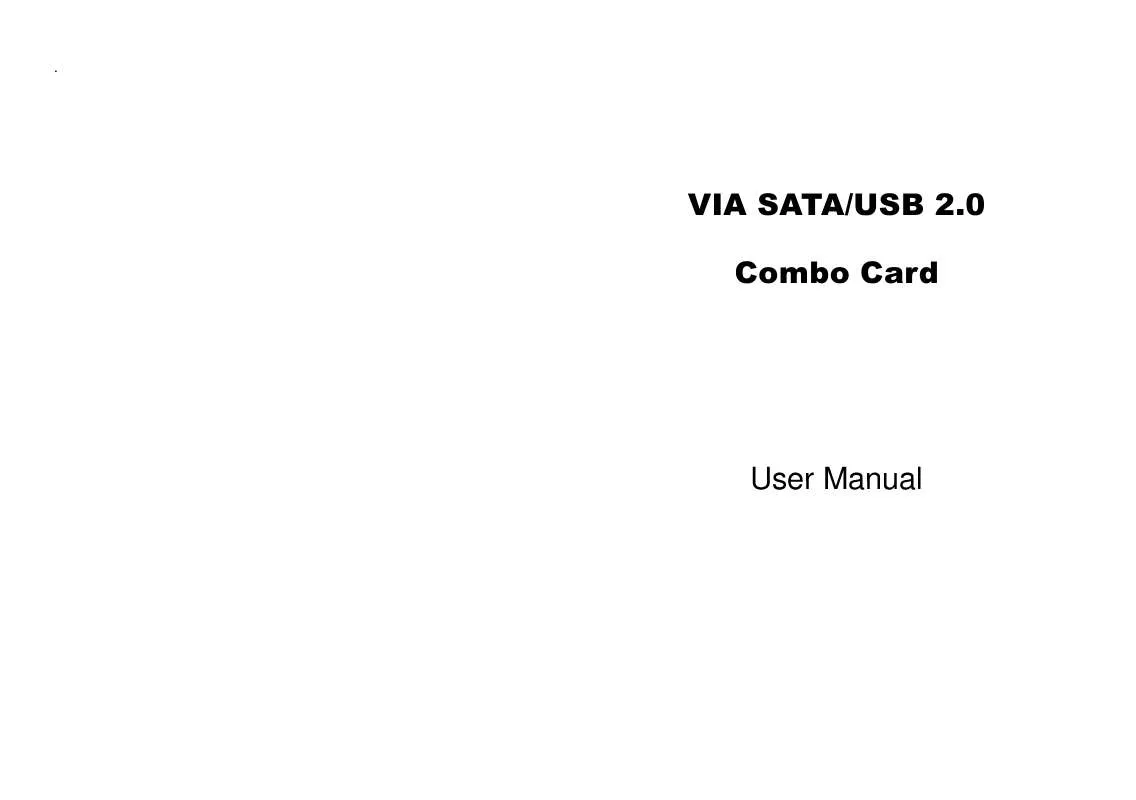 Mode d'emploi ENCORE VIA SATA USB 2.0 COMBO CARD