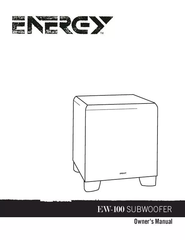 Mode d'emploi ENERGY EW-100