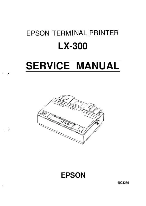 Mode d'emploi EPSON LX300+