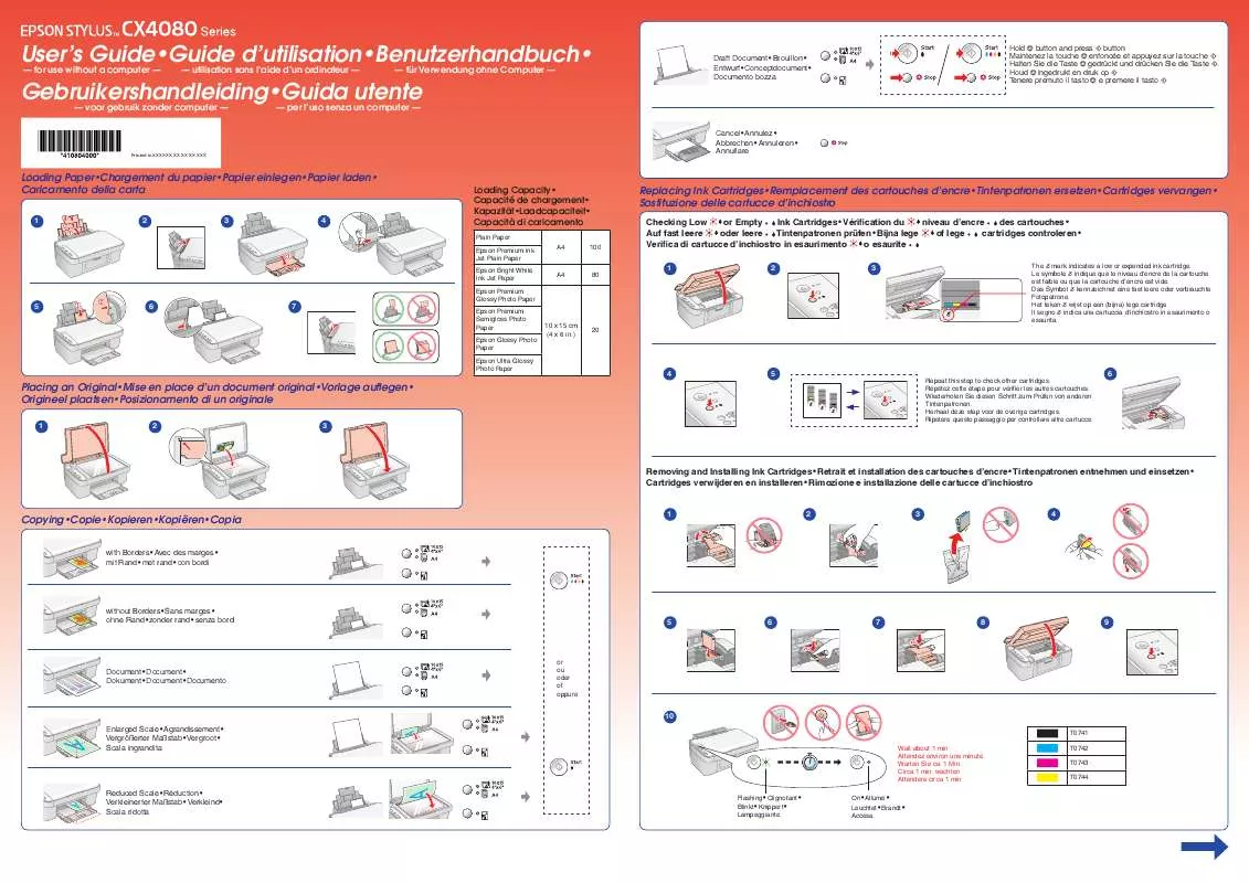 Mode d'emploi EPSON STYLUS CX4080