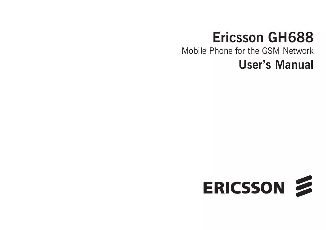 Mode d'emploi ERICSSON GH688