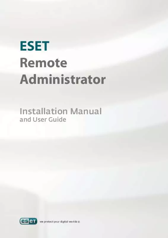 Mode d'emploi ESET REMOTE ADMINISTRATOR V2