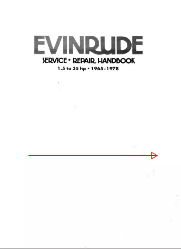 Mode d'emploi EVINRUDE 1,5 TO 35 HP 1965-1978