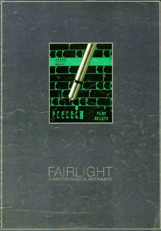 Mode d'emploi FAIRLIGHT CMI IIX