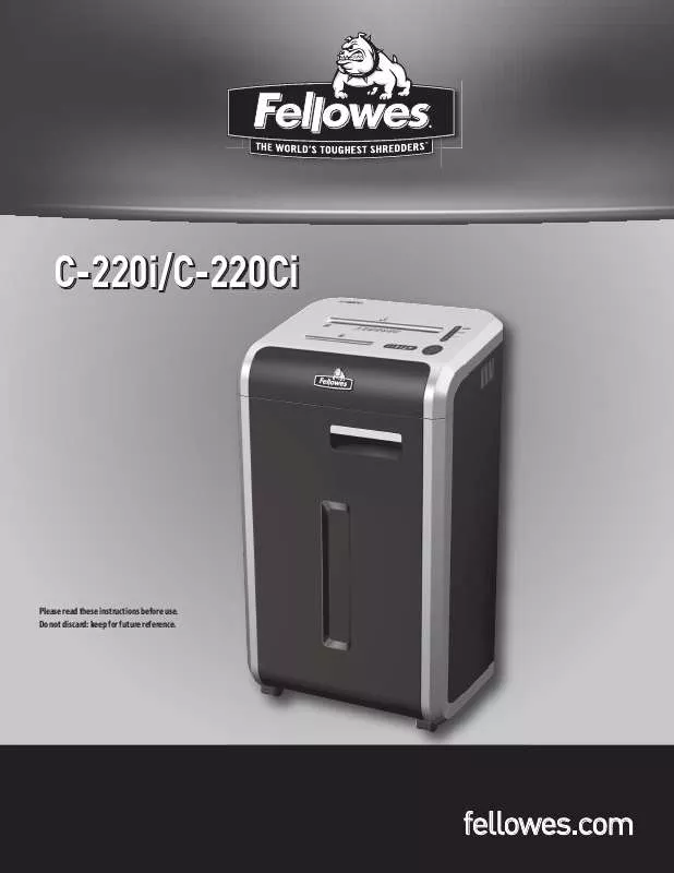 Mode d'emploi FELLOWES C-220C-I