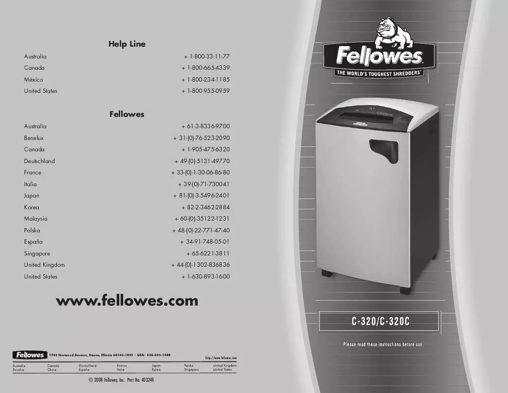 Mode d'emploi FELLOWES C-320