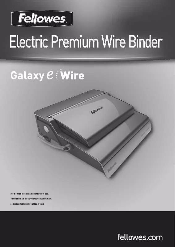 Mode d'emploi FELLOWES GALAXY E WIRE