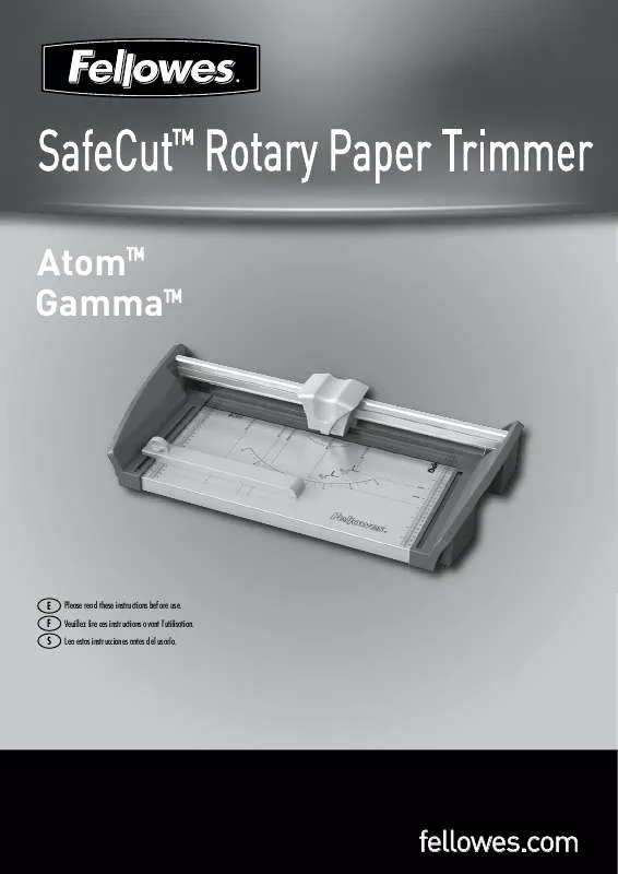 Mode d'emploi FELLOWES GAMMA