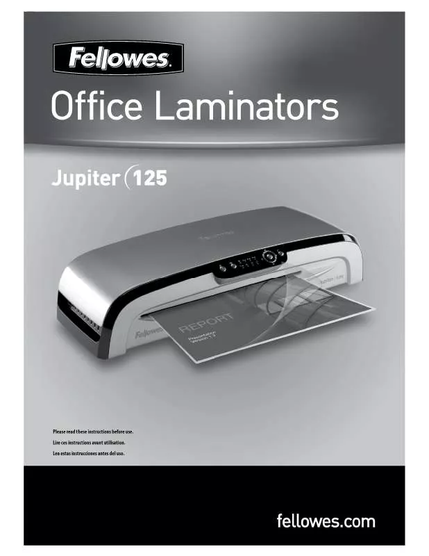 Mode d'emploi FELLOWES JUPITER 125