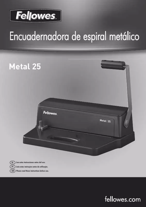 Mode d'emploi FELLOWES METAL 25