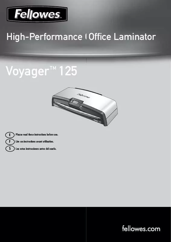 Mode d'emploi FELLOWES VOYAGER 125