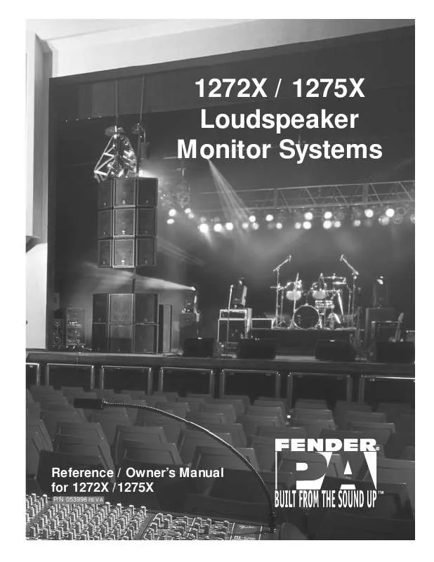 Mode d'emploi FENDER 1275X