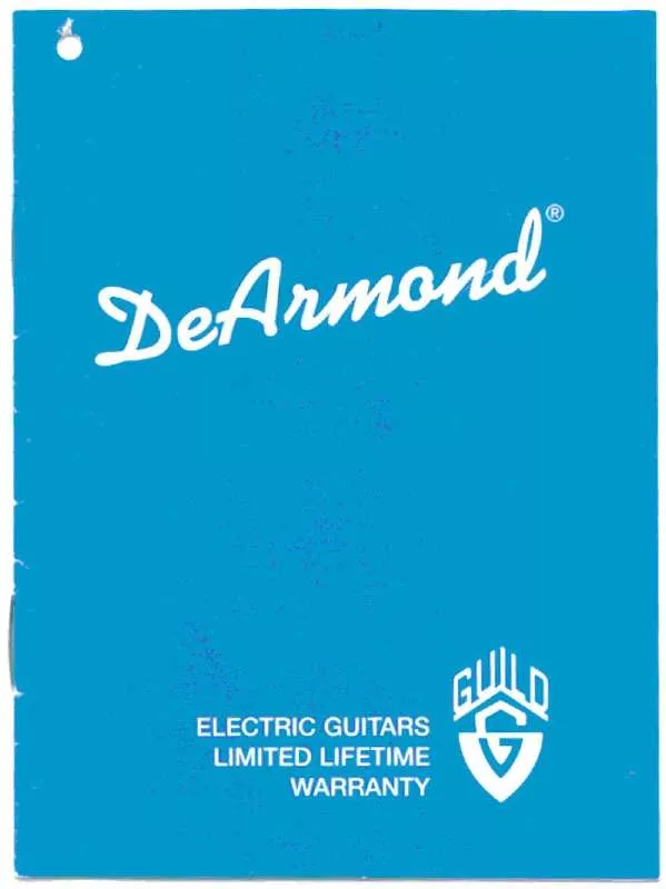 Mode d'emploi FENDER DEARMOND GUITARS