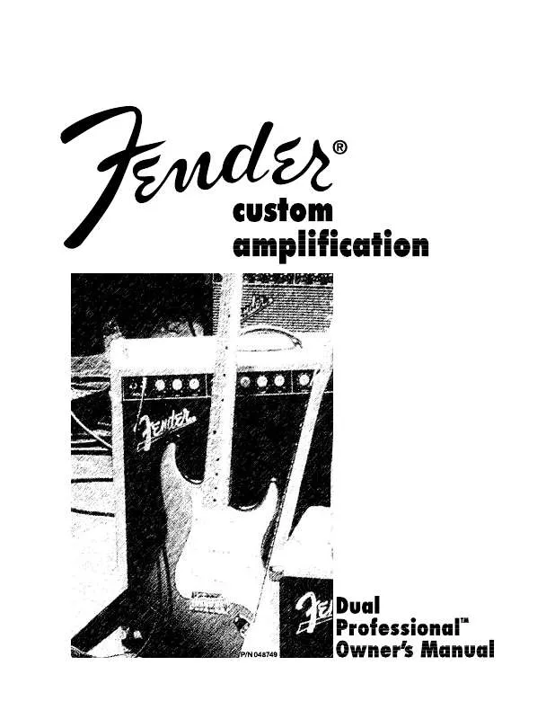 Mode d'emploi FENDER DUAL PROFESSIONAL