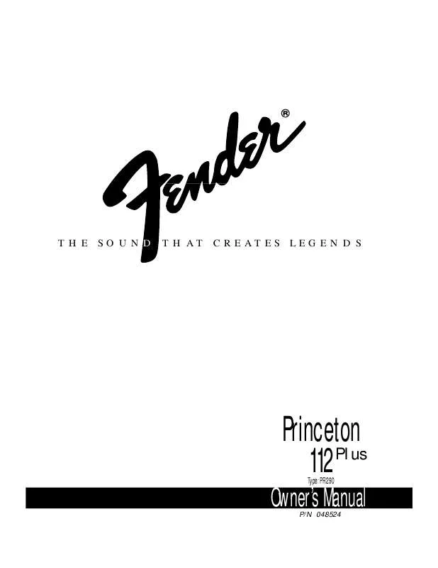 Mode d'emploi FENDER PRINCETON 112 PLUS