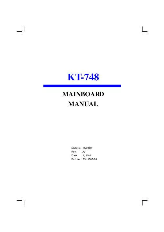 Mode d'emploi FIC KT-748