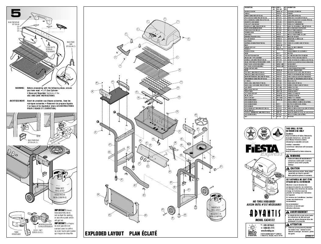 Mode d'emploi FIESTA EA34552 ADVANTIS