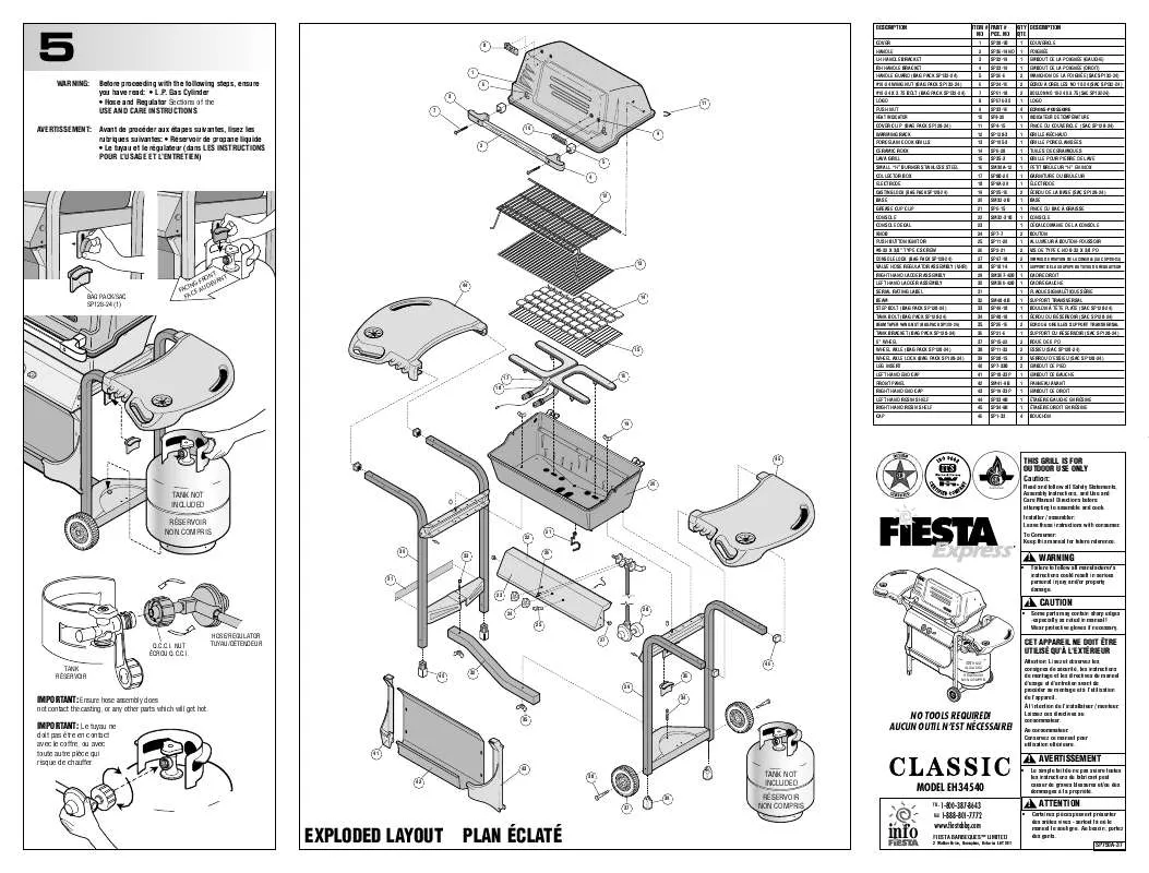 Mode d'emploi FIESTA EH34540 CLASSIC