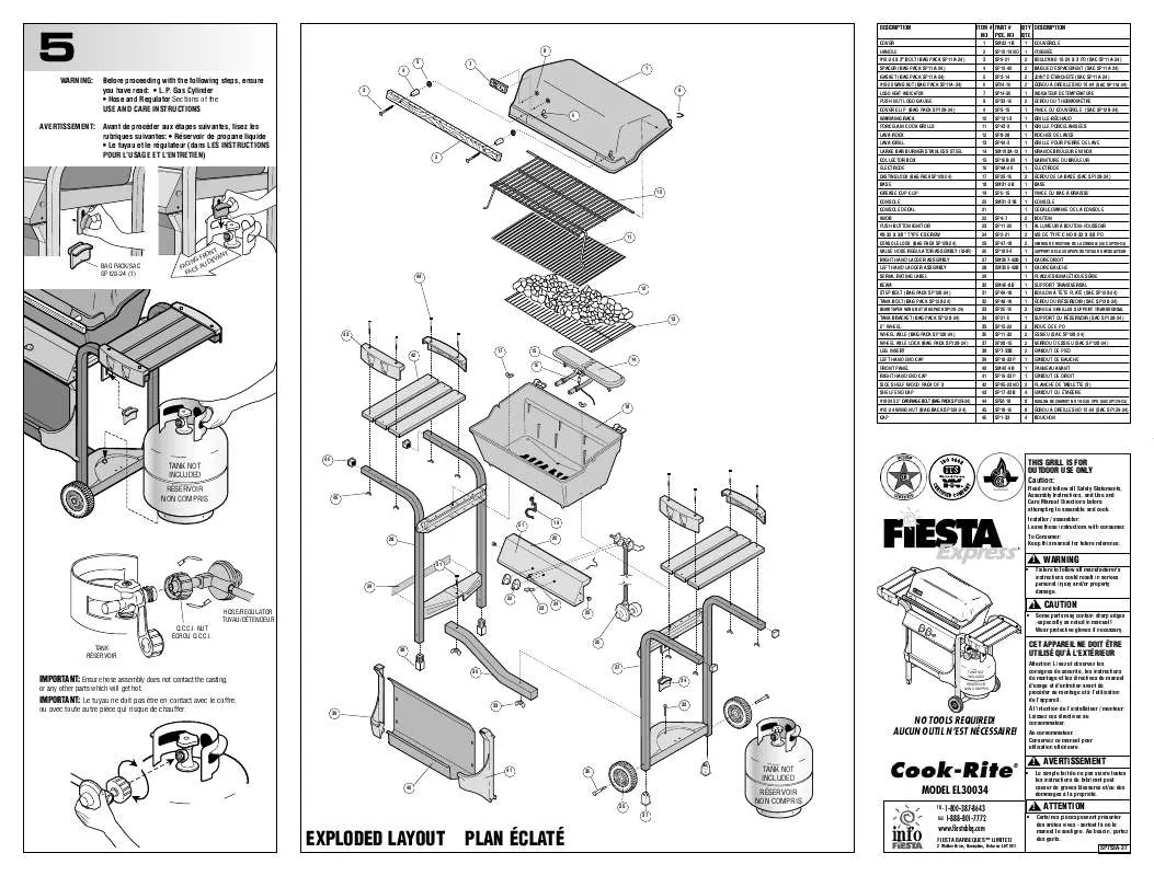 Mode d'emploi FIESTA EL30034 COOK-RITE