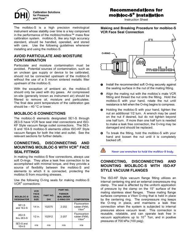 Mode d'emploi FLUKE MOLBLOC-S