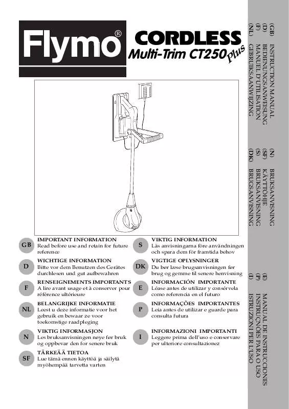 Mode d'emploi FLYMO CT250