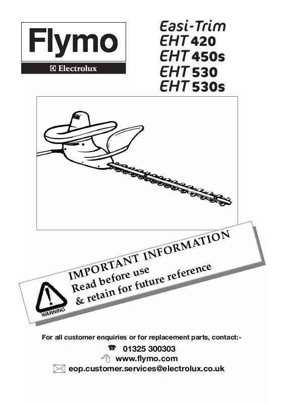 Mode d'emploi FLYMO EASITRIM EHT530