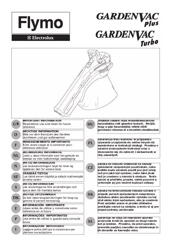 Mode d'emploi FLYMO GVAC 220 TURBO