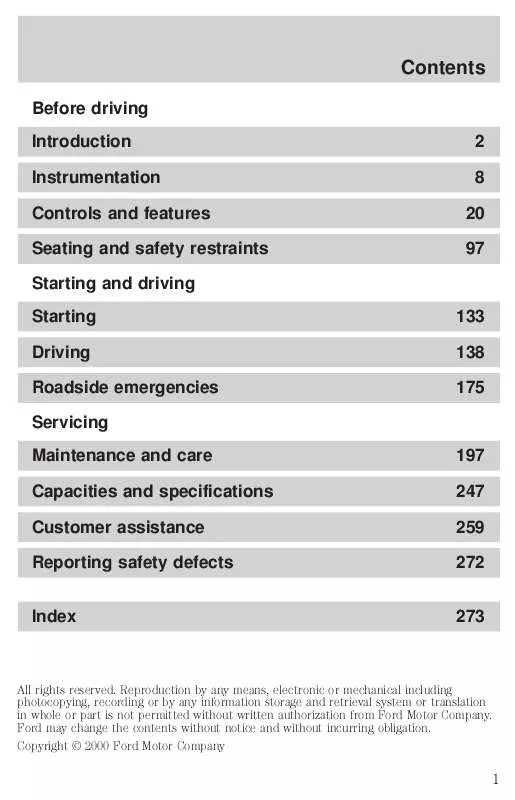 Mode d'emploi FORD F150-2000