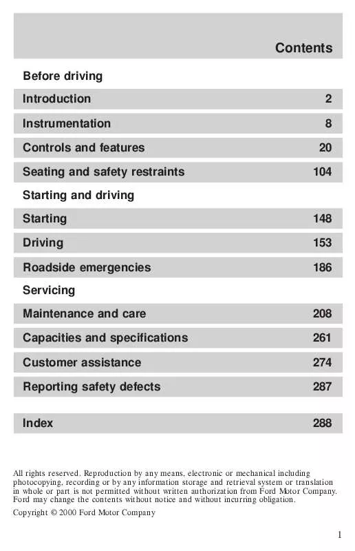 Mode d'emploi FORD F150-2001