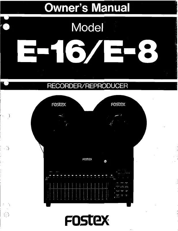 Mode d'emploi FOSTEX E-16