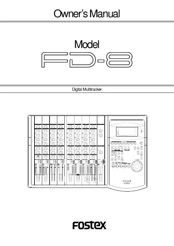 Mode d'emploi FOSTEX FD-08