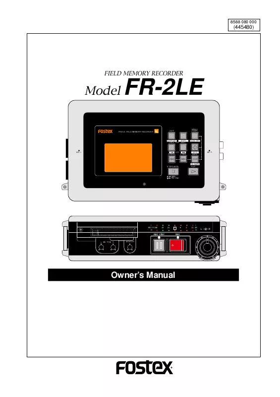 Mode d'emploi FOSTEX FR-2LE