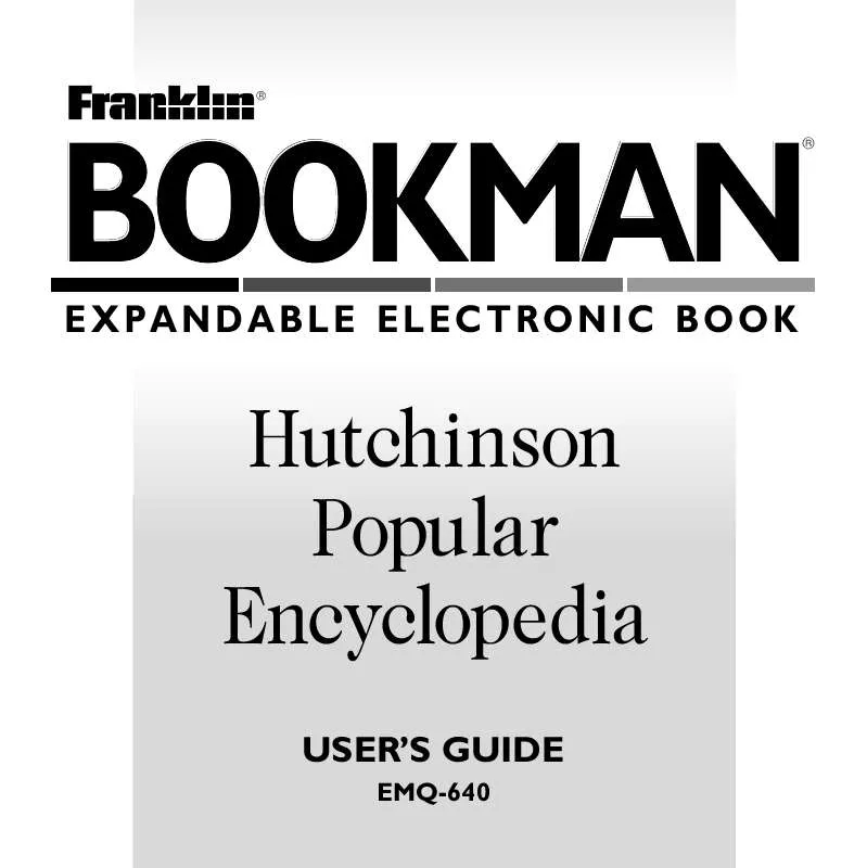 Mode d'emploi FRANKLIN EMQ-640