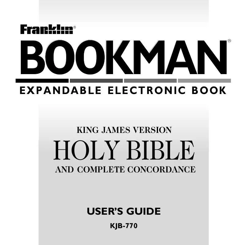 Mode d'emploi FRANKLIN KJB-770R