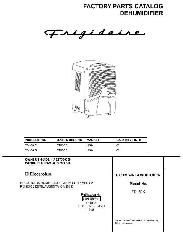 Mode d'emploi FRIGIDAIRE FDL60K1