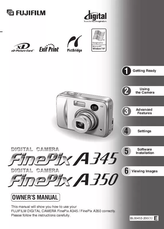 Mode d'emploi FUJI FINEPIX A350