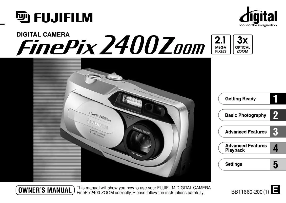 Mode d'emploi FUJIFILM FINEPIX 2400