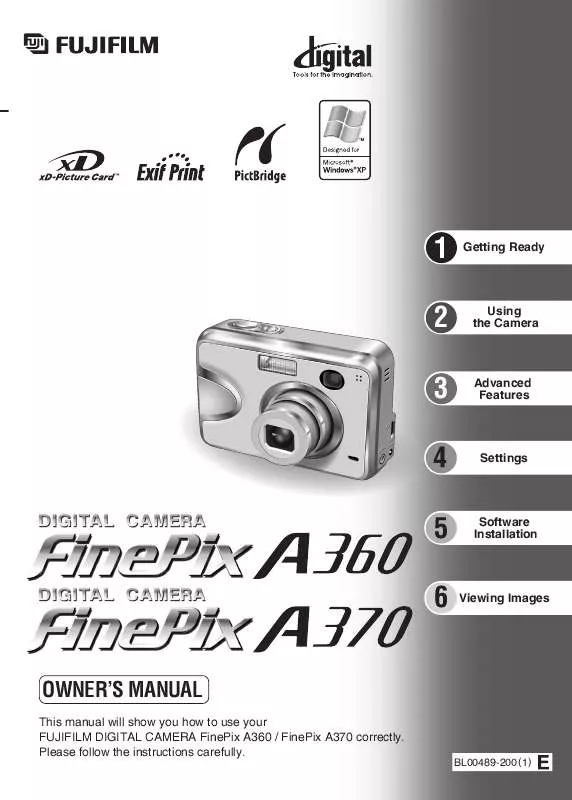 Mode d'emploi FUJIFILM FINEPIX A360