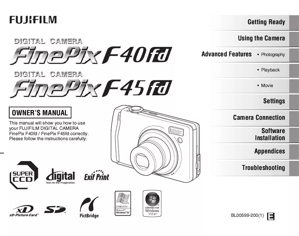 Mode d'emploi FUJIFILM FINEPIX F45FD