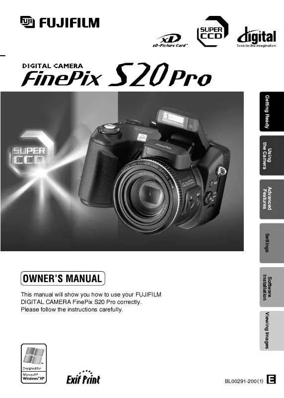 Mode d'emploi FUJIFILM FINEPIX S20PRO