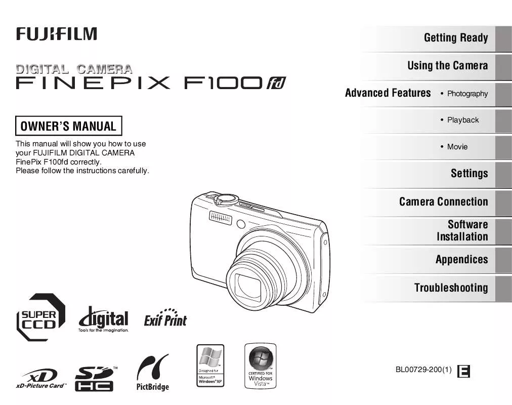 Mode d'emploi FUJIFILM FINEPIX F100