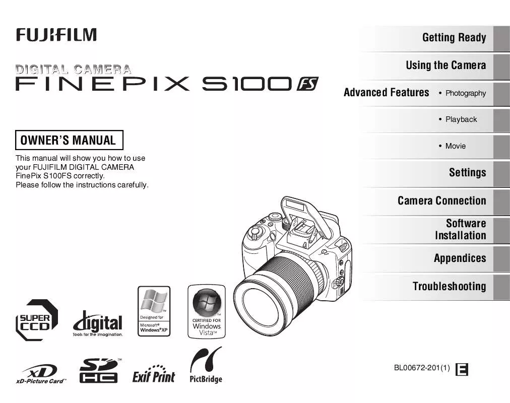 Mode d'emploi FUJIFILM FINEPIX S100 FS