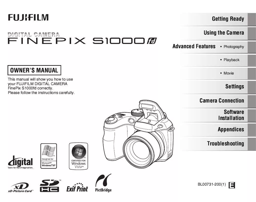 Mode d'emploi FUJIFILM FINEPIX S1000 FD