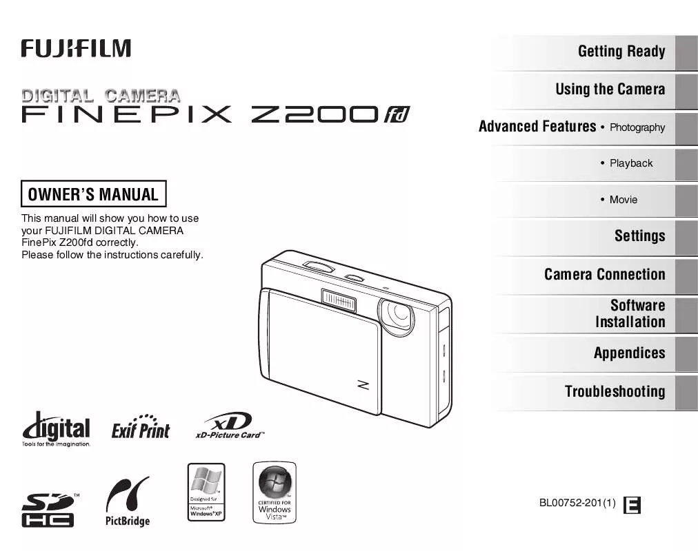 Mode d'emploi FUJIFILM FINEPIX Z200 FD