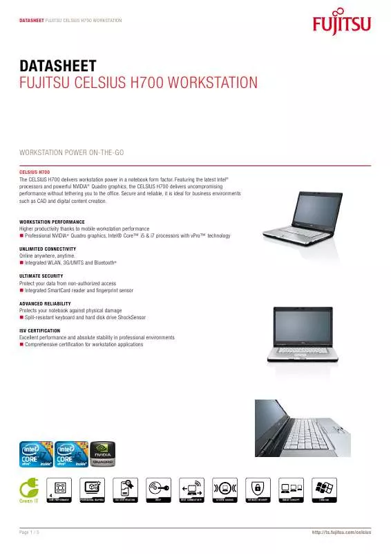 Mode d'emploi FUJITSU SIEMENS CELSIUS H700